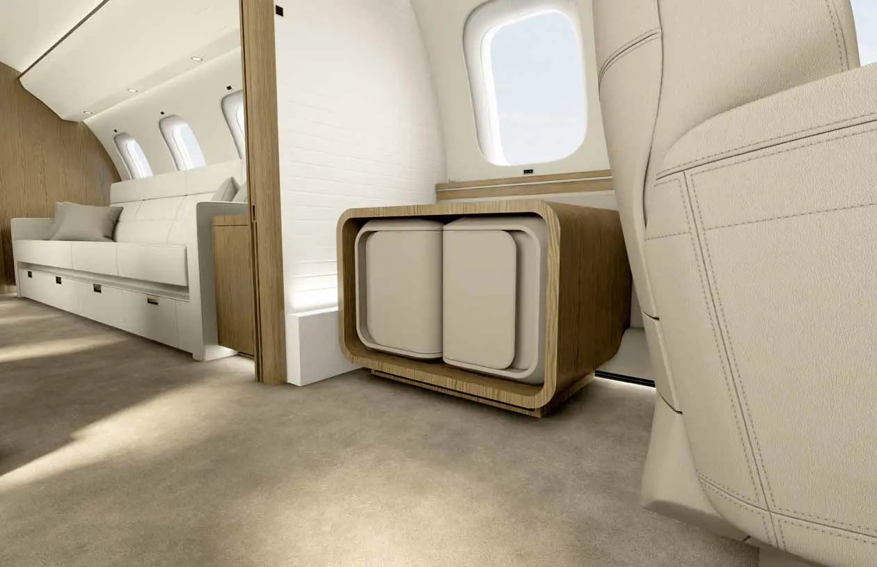 Executive Cabin, Nuage Cube and Credenza Copyright © Bombardier Inc.