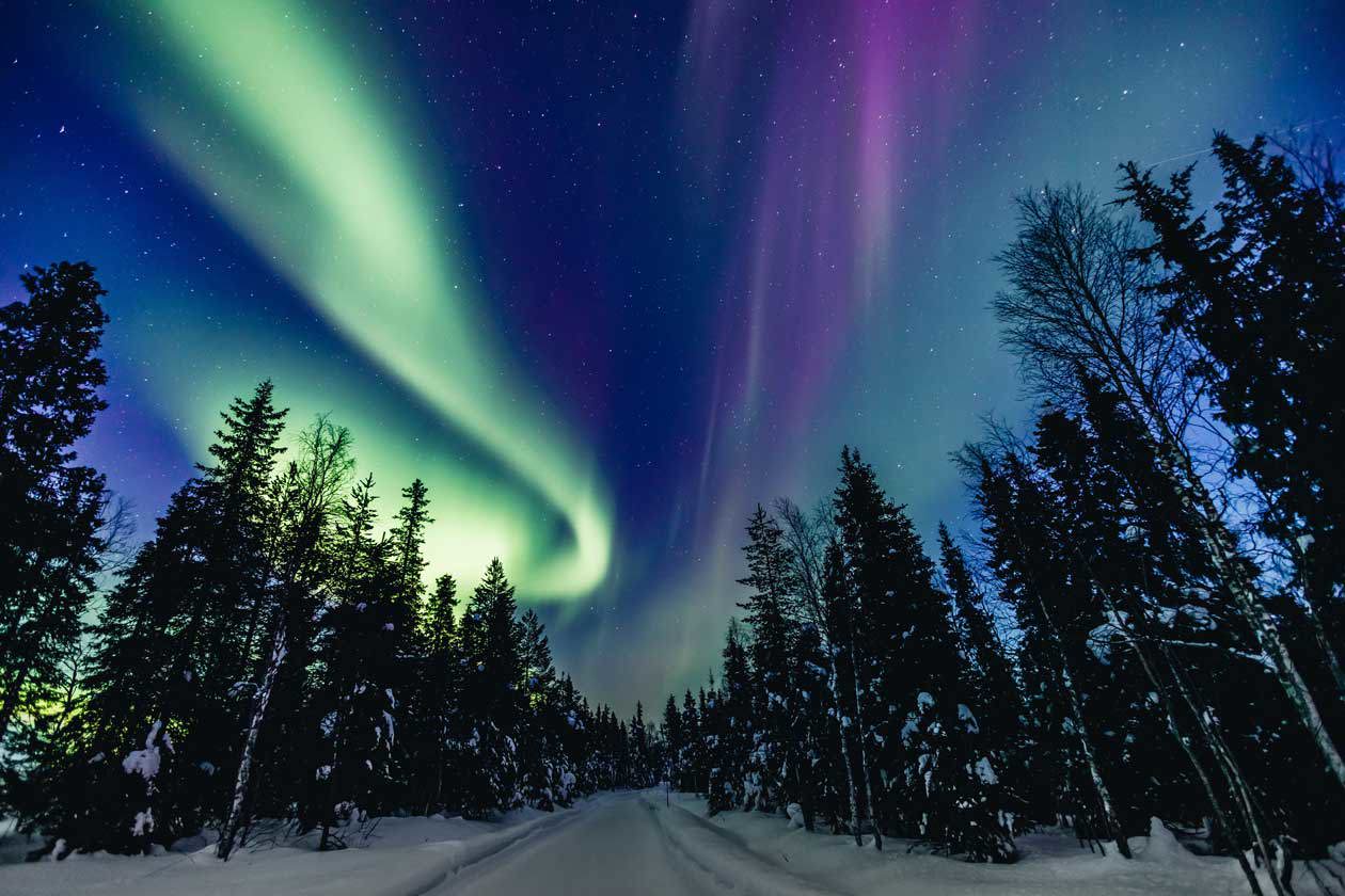 Northern Lights in Rovaniemi in Lapland. Photo: Copyright © Sisterscom.com / Depositphotos 