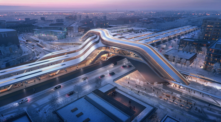 Zaha Hadid Architects &amp; Esplan win Ulemiste terminal competition for Tallinn