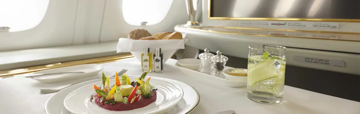 Vegan cuisine on board Emirates