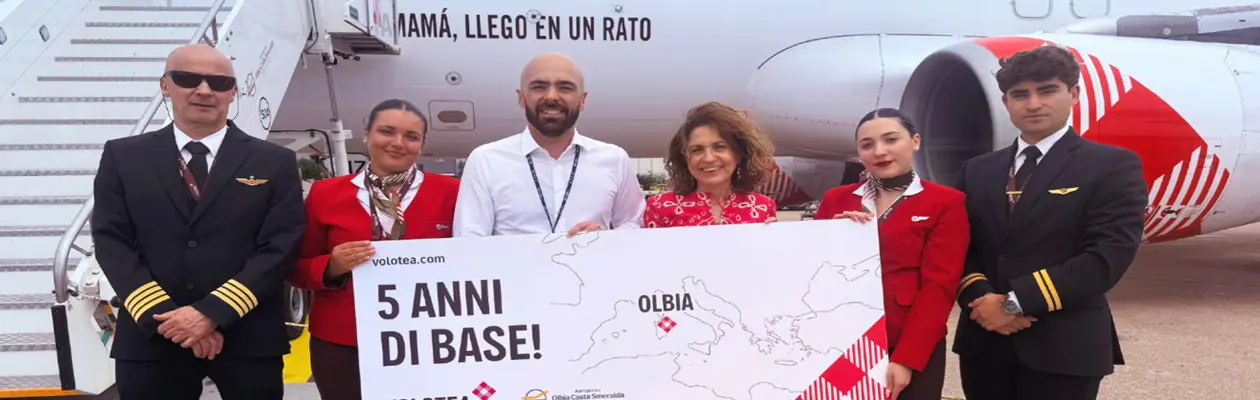 Volotea celebra 5 anni a Olbia