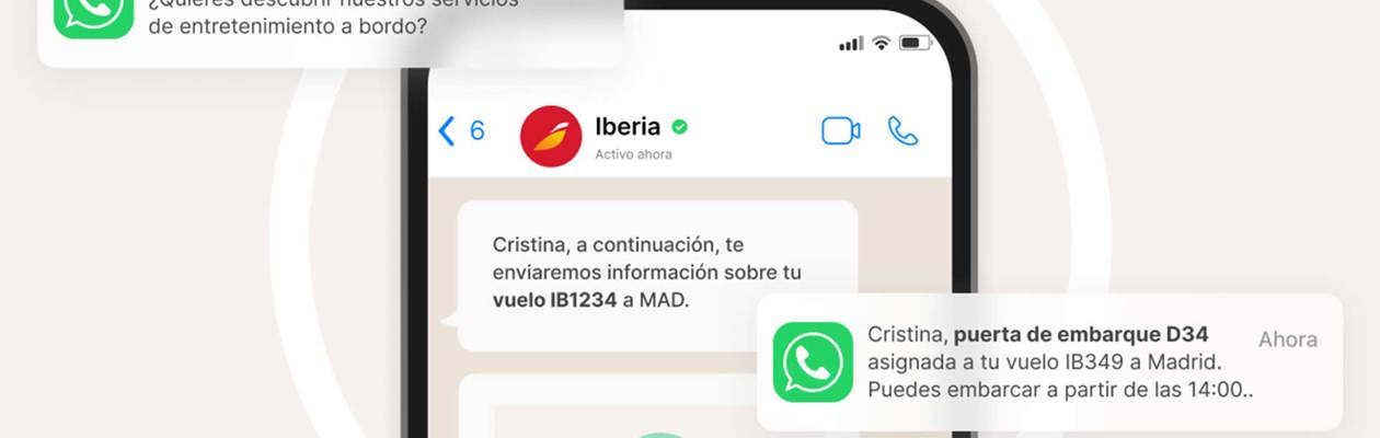 Iberia invia comunicazioni sui voli tramite WhatsApp