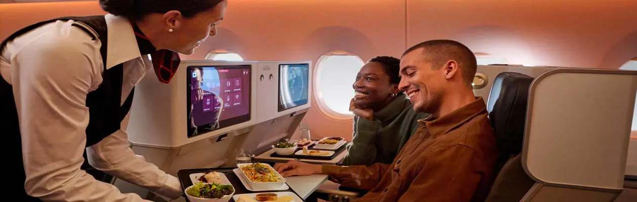 Swiss shows menus before the flight