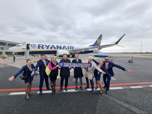 Nuova base di Ryanair a Trieste