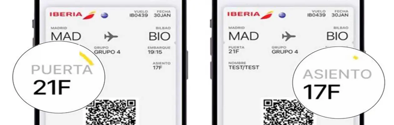 Your Iberia boarding pass is updated in real time
