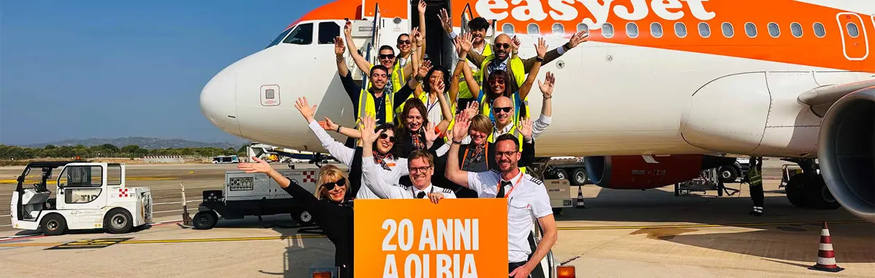 easyJet: 20 years of flights to Olbia