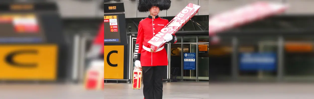 The limited edition Toblerone Eton Mess arrives at Heathrow