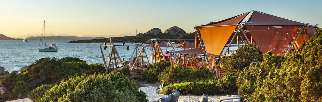 Beach Club experience at the 7Pines Resort in Baja Sardinia