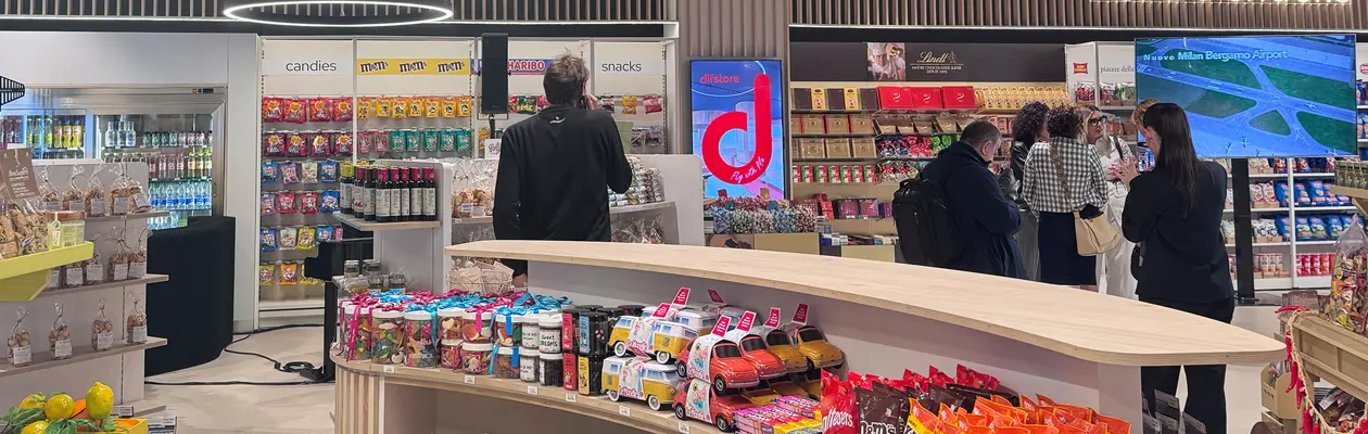 The new difstore at Milan Bergamo Airport enriches the passenger experience