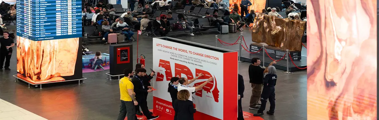 At Fiumicino airport a puzzle against gender stereotypes