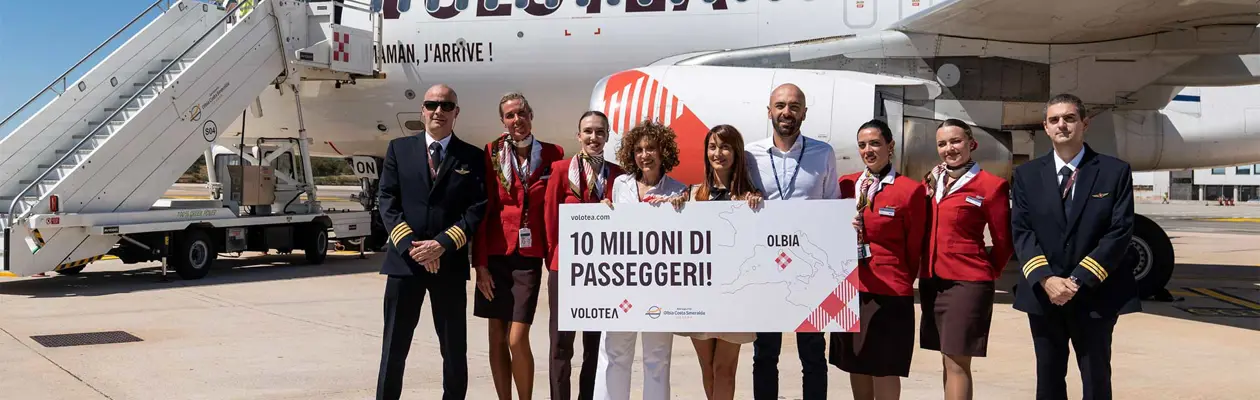 Volotea festeggia 10 milioni di passeggeri a Olbia