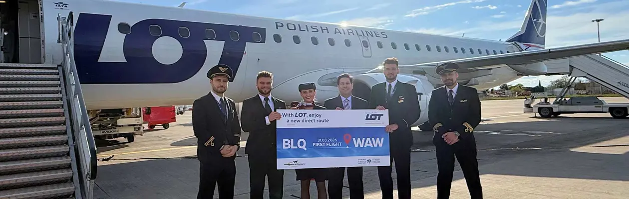 Debutta il volo Bologna-Varsavia di LOT