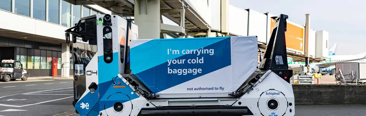 Schiphol testa un veicolo autonomo elettrico per il trasporto bagagli