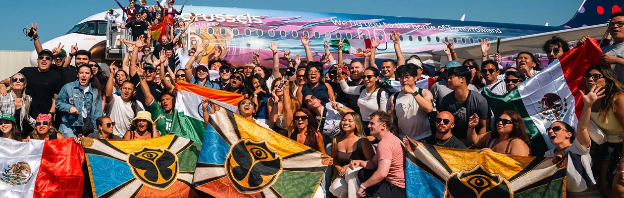 I Party Flight di Brussels Airlines volano verso Tomorrowland