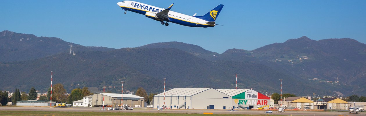 Ryanair rinforza Milano Bergamo come sua base più grande in Italia