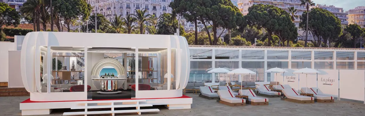Air France beach reopens in Cannes