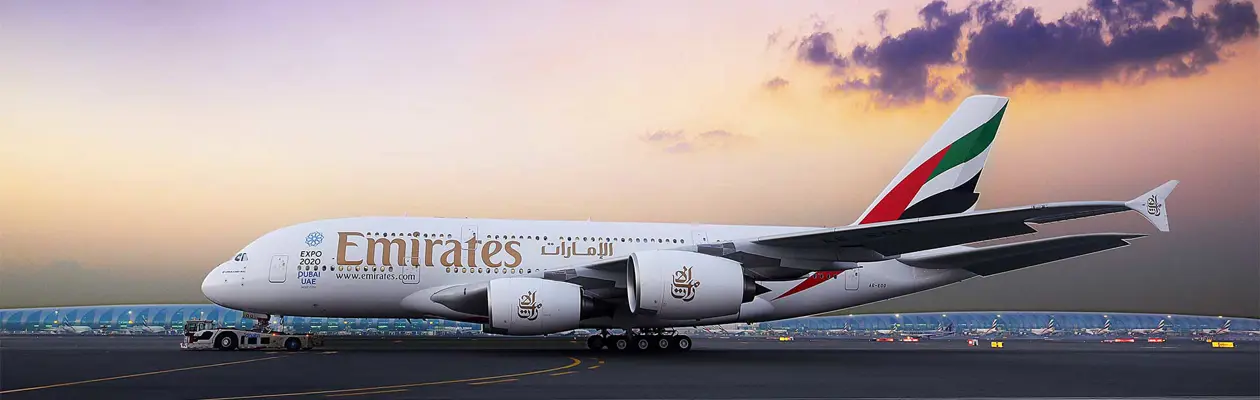 L’A380 di Emirates vola sulla rotta Dubai-Delhi