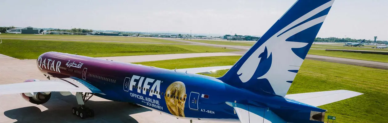 Qatar Airways svela la livrea FIFA 2026
