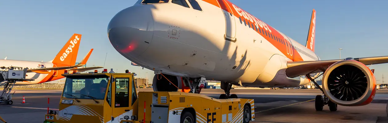 easyJet and Schiphol use electric TaxiBot to reduce emissions on the ground