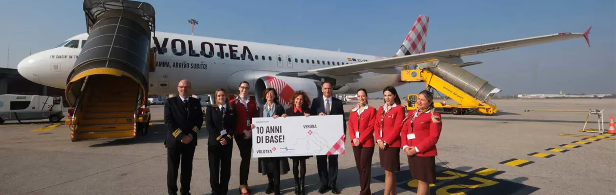 Volotea celebrates 10 years of flights to Verona