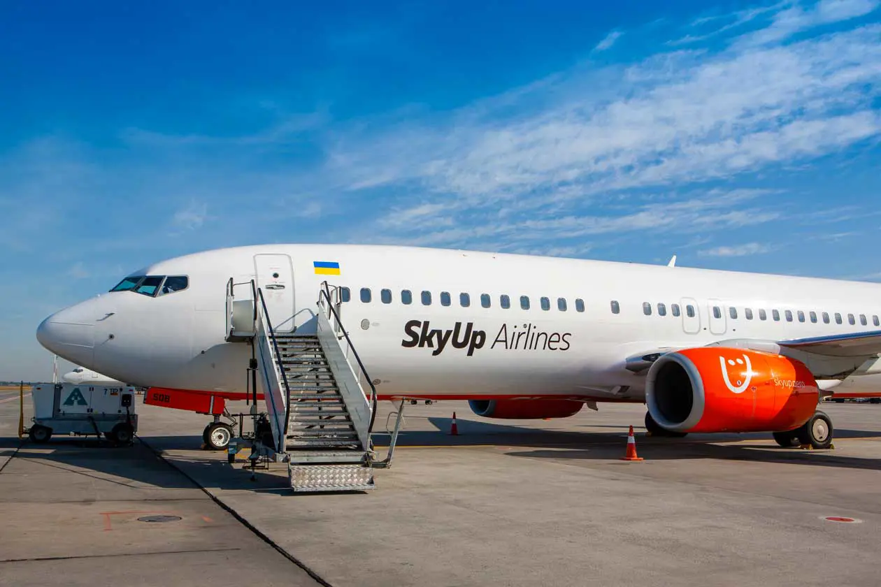 SkyUp Airlines. Foto ad esclusivo uso editoriale: Copyright © Sisterscom.com / kbpspotter / Depositphotos
