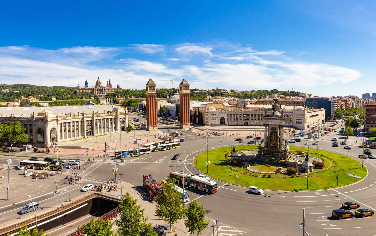 Barcellona, Piazza di Spagna vista dall'alto Foto: Copyright © Sisterscom.com / Depositphotos