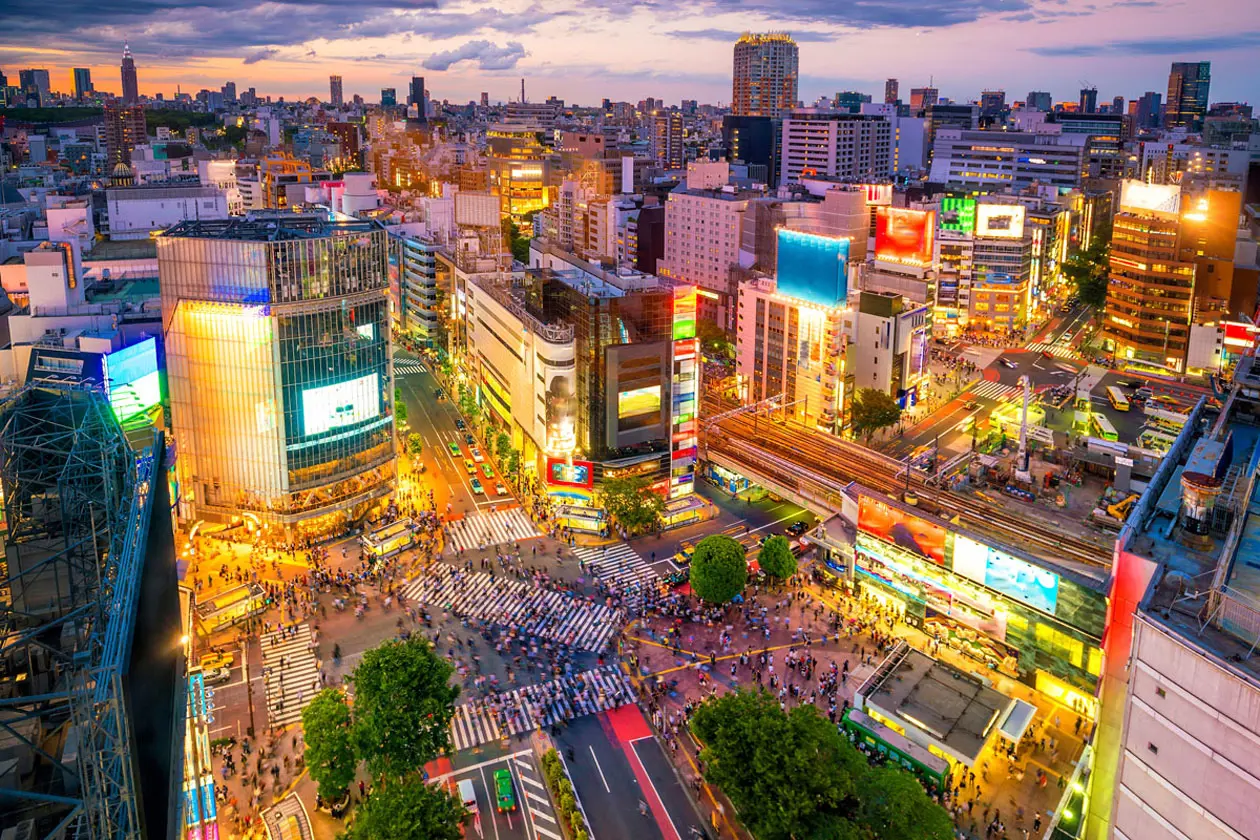 Il famoso quartiere&nbsp;Shibuya.&nbsp;Foto: Copyright ©&nbsp;Sisterscom.com / Shutterstock