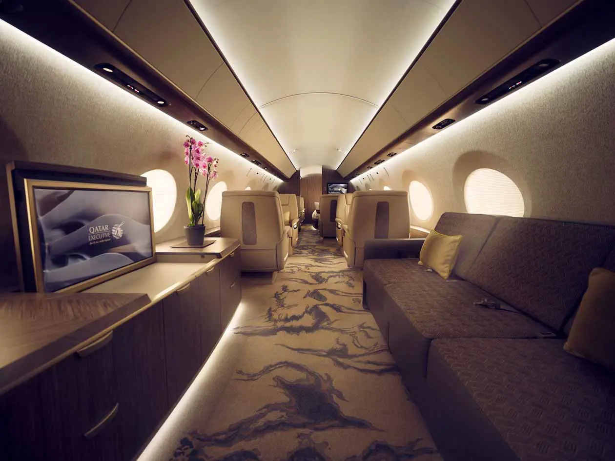 Qatar Executive G700 Interiors. Copyright © Gruppo Qatar Airways
