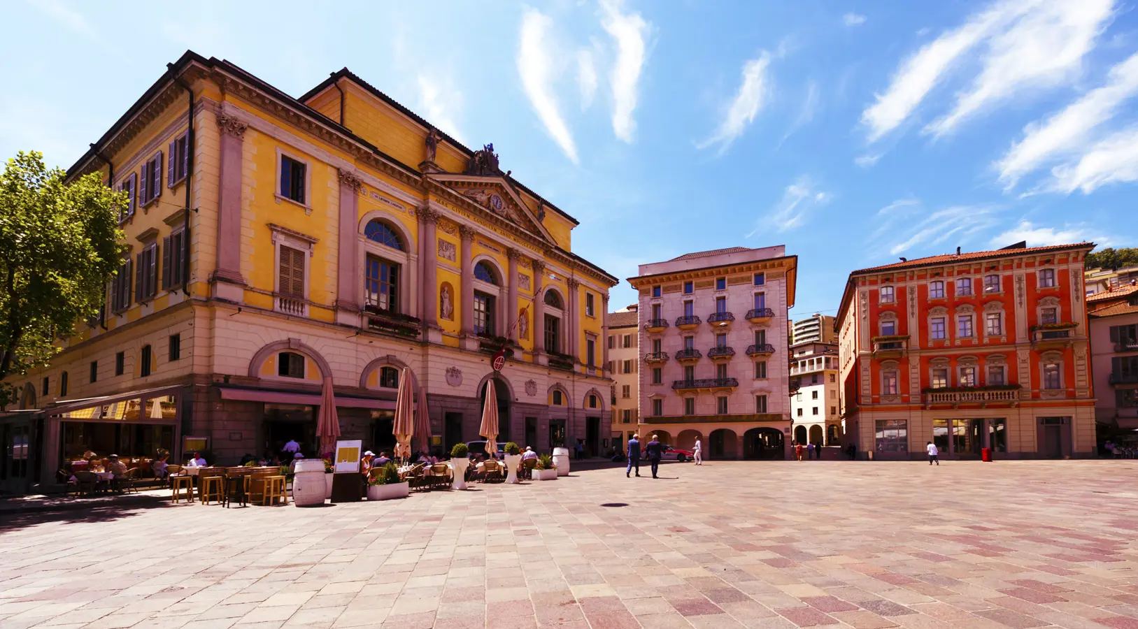 Lugano. The Town Hall in Piazza della Riforma. 