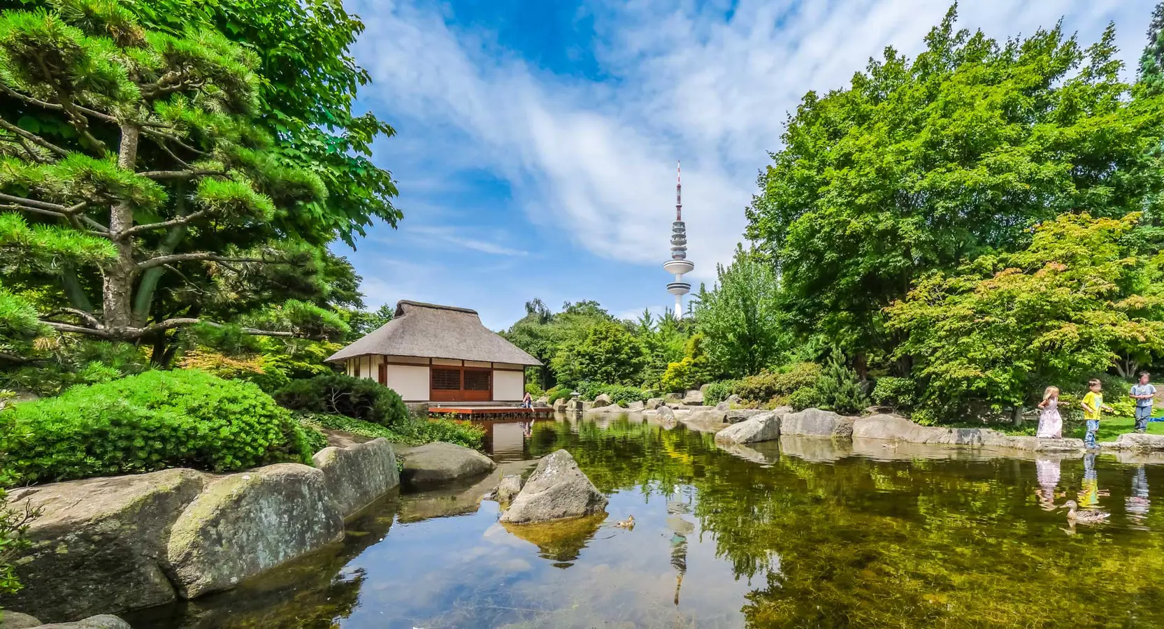 Hamburg. Japanese garden.