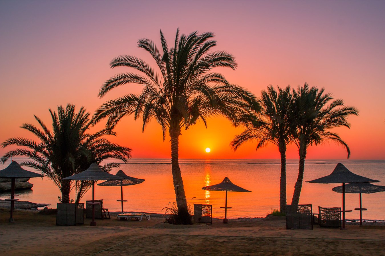 Sunset on the Red Sea. 
