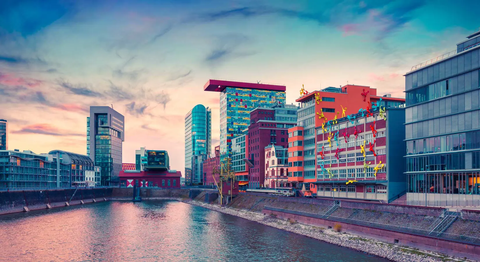 Dusseldorf. Rhine River.