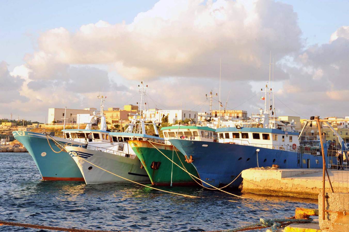 Lampedusa harbor.