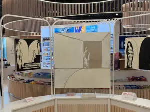 Fiamma Diletta Cremonese on display at the Difstore Art Space in Milan Bergamo Airport
