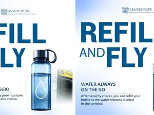 Refill and Fly: free drinking water at Italian airports
