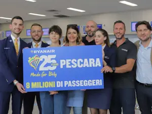 Ryanair festeggia 8 milioni di passeggeri a Pescara