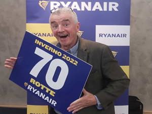 Ryanair lancia un operativo invernale record da Roma