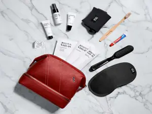 Amenity kits and pajamas dedicated to American's centennial