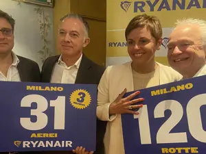 Ryanair's schedule at Milan Bergamo Airport for the winter