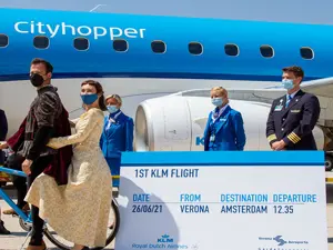 KLM collega Verona ad Amsterdam 