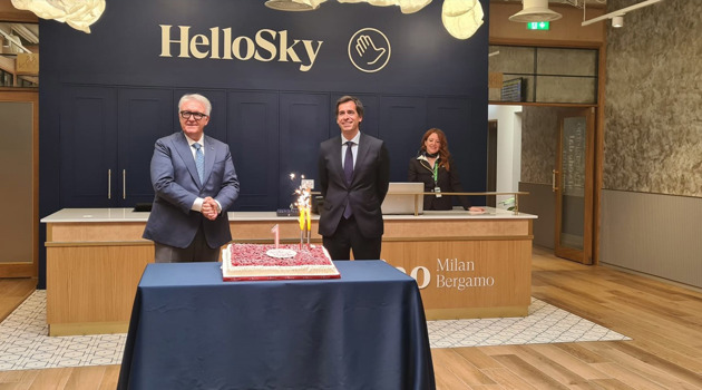 The first anniversary of the HelloSky Lounge at Milan Bergamo Airport