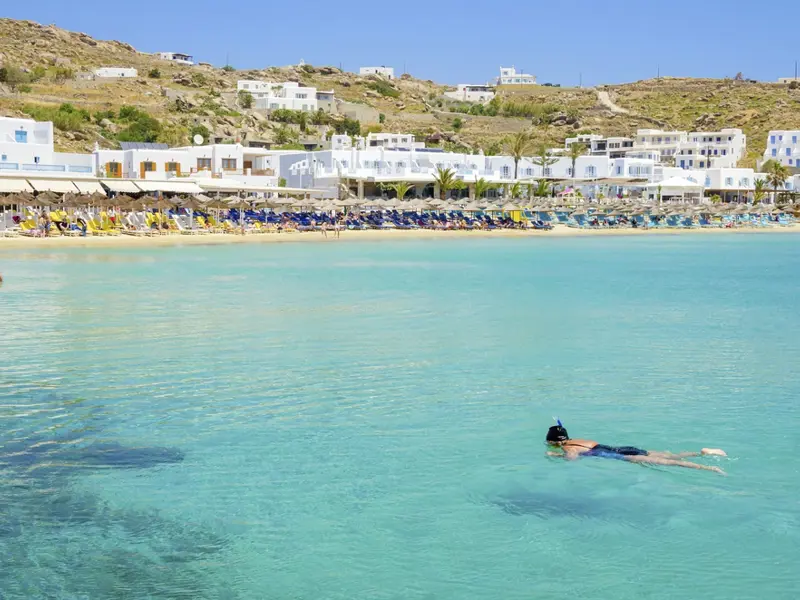 Mykonos. Platis Gialos beach.