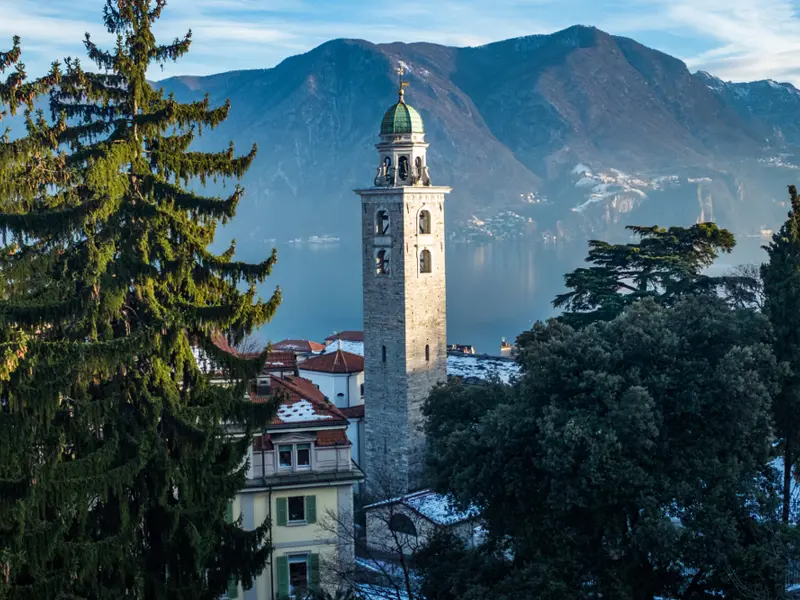 Lugano. Cathedral steeple. 