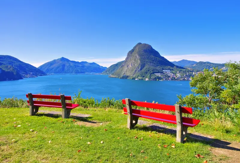 Lake Lugano and Monte San Salvatore. 