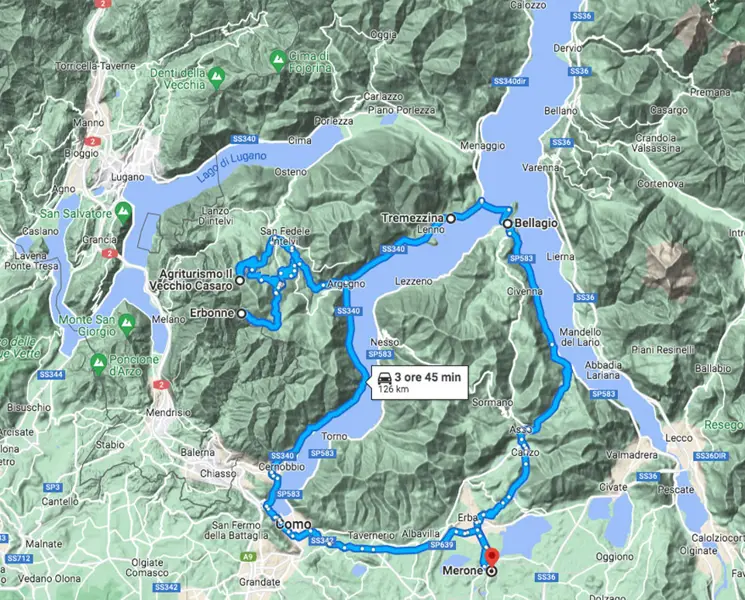 Itinerari sul Lago di Como