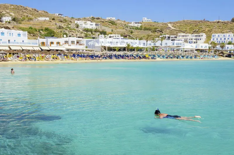 Mykonos. Spiaggia Platis Gialos.