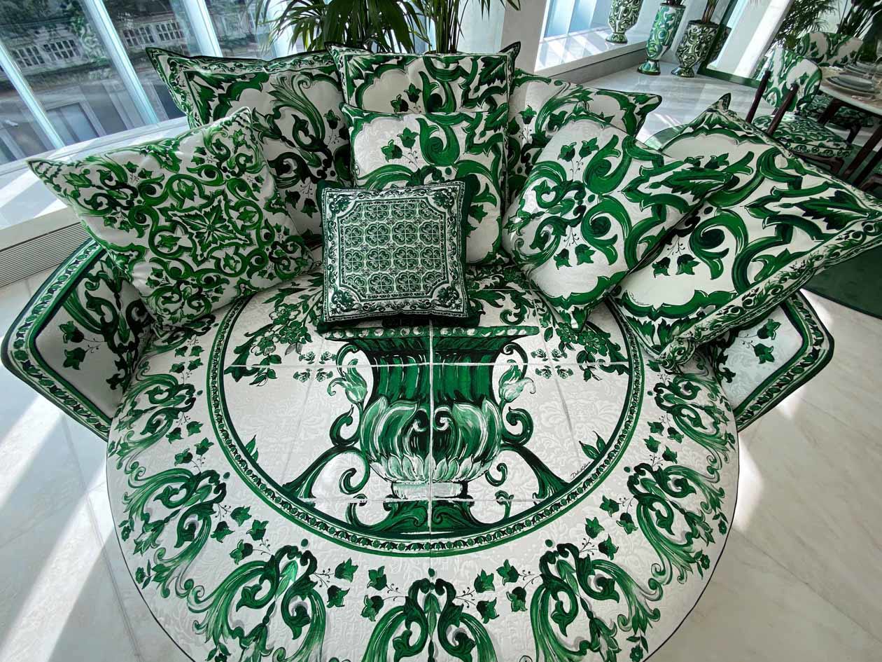 Dolce&Gabbana Casa Collezione Verde Maiolica. Foto: Copyright © Avion Luxury Magazine