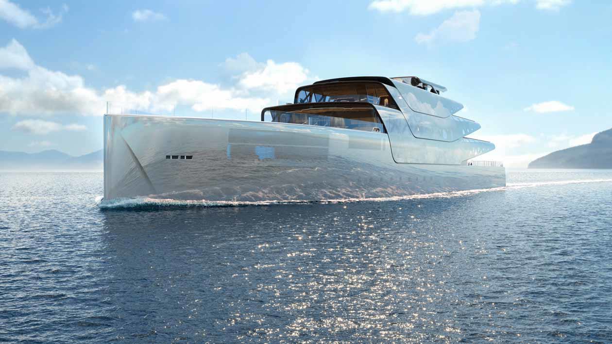 Pegasus 88-meter superyacht, Jozeph Forakis Design. Copyright © Jozeph Forakis 2023. 