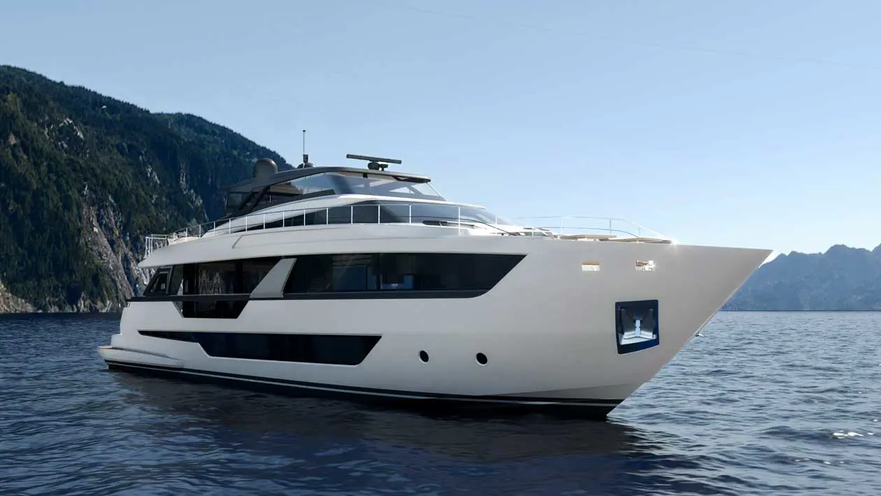 Nuovo Ferretti Yachts 1000 Skydeck. Copyright © Ferretti Group.