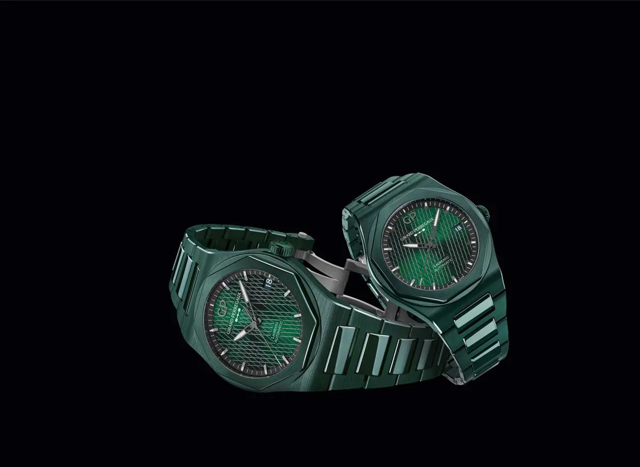 Girard-Perregaux Laureato Green Ceramic Aston Martin Edition. Copyright © Girard-Perregaux / Aston Martin.